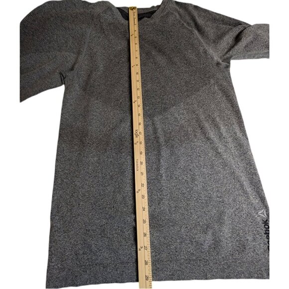 Reebok Speedwick Activewear Top Mens Medium Stretch Long Sleeve Gray Seamless - Picture 7 of 8